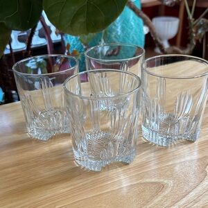Vintage Set of 4 Bormioli Rocco Selecta Italian Whiskey Glasses